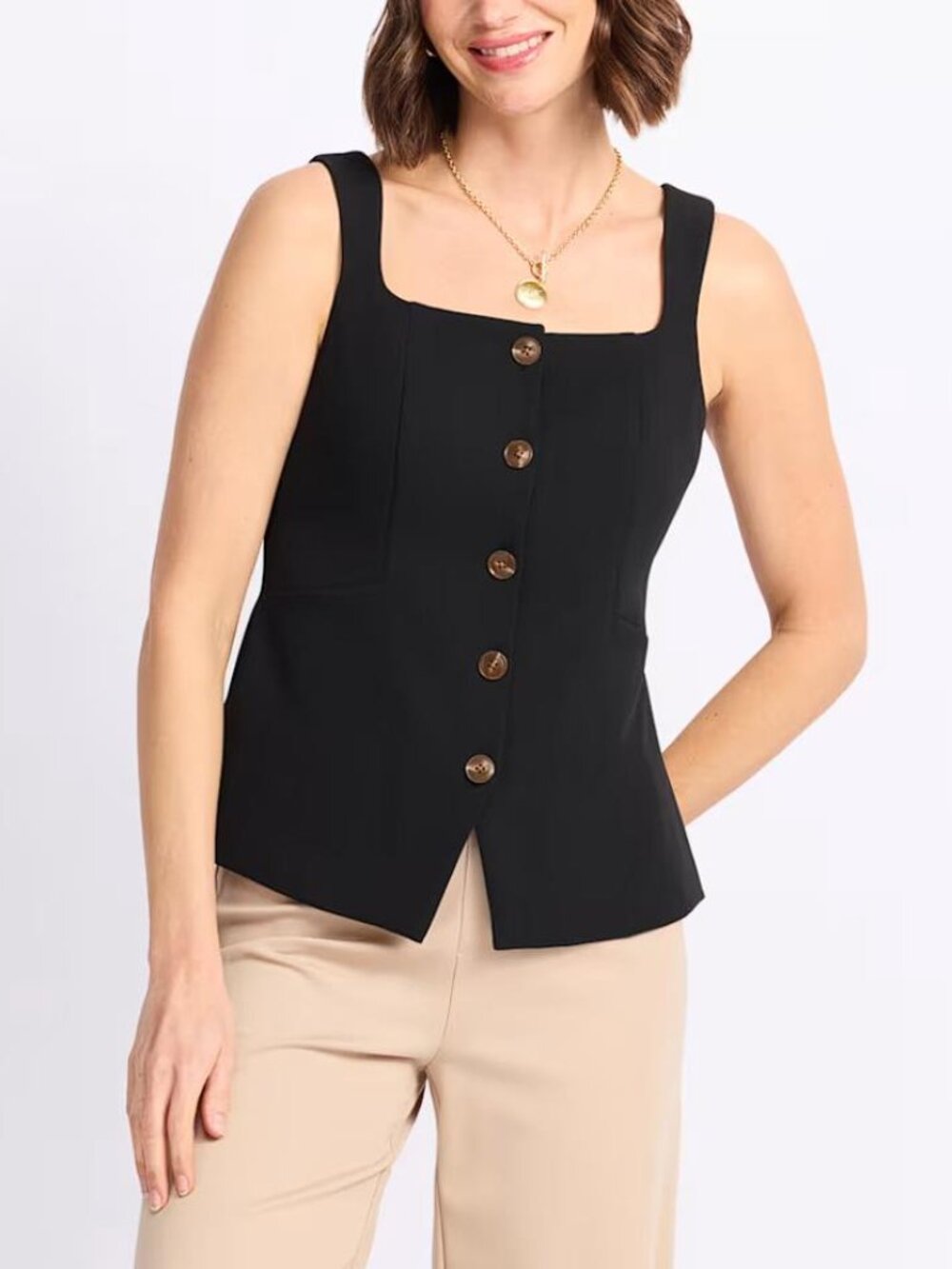 MONTGOMERY POST Women's Sage Vest Size S In Black